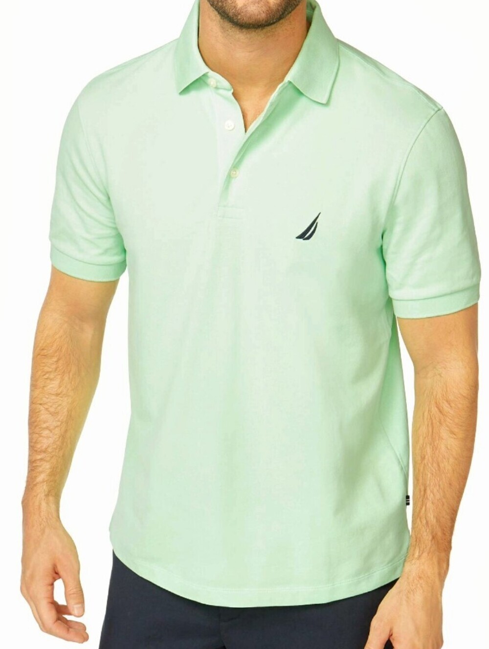 NWT Nautica Performance Ash Green Polo Shirt w/ Logo - Size Medium